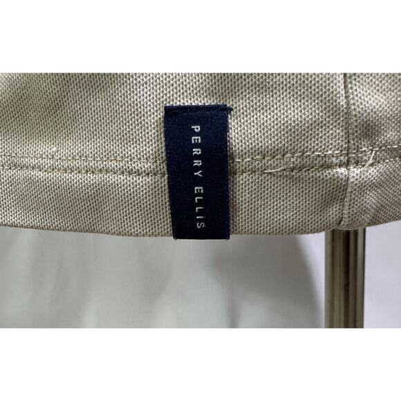 PERRY ELLIS Men’s Ivory Ribbed Top T-Shirt - XL - Picture 3 of 8